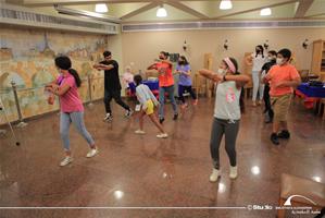 Les participants du 5<sup>e</sup> groupe à l'atelier "Hip Hop"