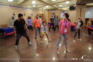 Les participants du 5<sup>e</sup> groupe à l'atelier "Hip Hop"