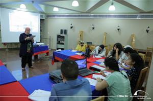 Les participants de l'atelier avec M<sup>lle</sup> Dina Elkordy