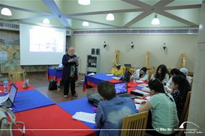  Les participants de l'atelier avec M<sup>lle</sup> Dina Elkordy