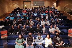 Photo de groupe avec les participants de la 1<sup>re</sup> <sup> </sup>journée à la Bibliotheca Alexandrina