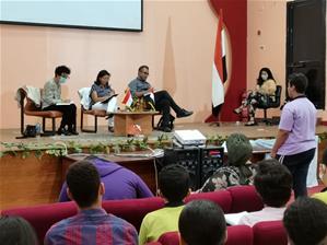 Les participants de la 3<sup>e</sup> journée à la Bibliothèque Publique Misr de Port-Saïd