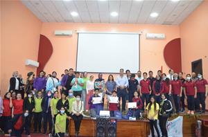 Photo de groupe avec les participants de la 3<sup>e</sup> journée à la Bibliothèque Publique Misr de Port-Saïd