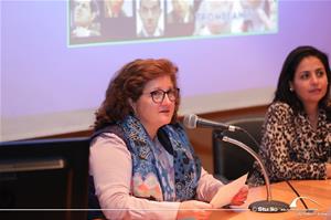  De gauche à droite : M<sup>me</sup> Sandrine Patt, Comportementale profiler et Dr Marwa El Sahn, Directrice du Centre d'Activités Francophones – CAF