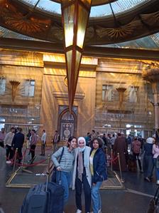 Les lauréats de l'atelier à la gare au Caire