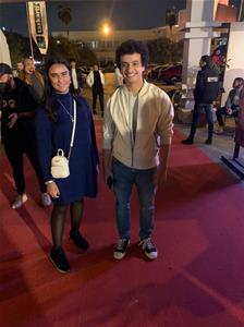 Les lauréats de l'atelier avec l'acteur Mohamed Taher