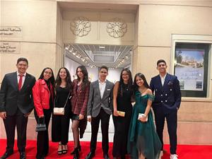 Les lauréats de l'atelier lors de la cérémonie de l'inauguration du festival