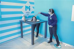 Les participants au Musée de l'Illusion