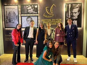 Les lauréats de l'atelier lors de la cérémonie de l'inauguration du festival