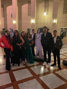 Les lauréats de l'atelier lors de la cérémonie de l'inauguration du festival