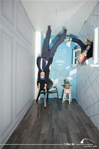 Les participants au Musée de l'Illusion