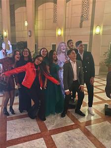 Les lauréats de l'atelier lors de la cérémonie de l'inauguration du festival