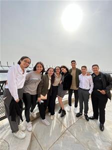 Les lauréats de l'atelier à la Tour du Caire