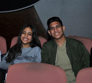 Les lauréats de l'atelier lors de la projection des films