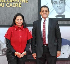 Dr Marwa El Sahn, Directrice du Centre d'Activités Francophones - CAF et Dr Yasser Moheb, Directeur du Festival