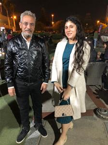 Les lauréats de l'atelier avec l'acteur Sabry Fawaz