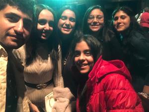 Les lauréats de l'atelier qvec l'acteur Amir El Masry