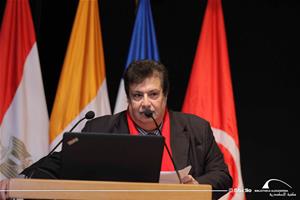 Mot de Dr Ashraf Farrag, Consultant au secteur de l'Approche Culturel et Superviseur des Ambassades du Savoir et du Centre de Documentation du Patrimoine Culturel et Nature au nom de Dr Mostafa El Feki, Directeur de la Bibliotheca Alexandrina