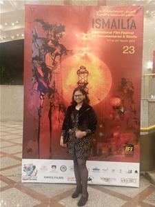 ​Les lauréates de l'atelier lors de la cérémonie d'inauguration du festival