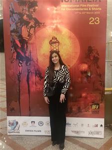 ​Les lauréates de l'atelier lors de la cérémonie d'inauguration du festival