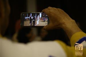 Les lauréates à la soirée folklorique au 1<sup>er</sup> jour du festival