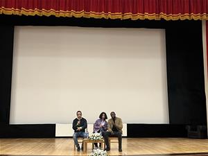 Lors de la conférence de Ladj Ly, le réalisateur du film "Les Misérables"