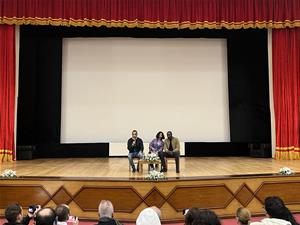 Lors de la conférence de Ladj Ly, le réalisateur du film "Les Misérables"