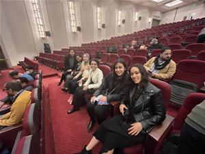 Les lauréates lors de la conférence de Ladj Ly, le réalisateur du film "Les Misérables"