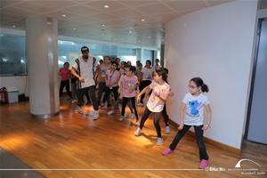 Les participants de l'atelier "Hip Hop" avec M. Ahmed Harissa