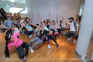 Les participants de l'atelier "Hip Hop" avec M. Ahmed Harissa