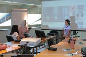  Les participants de l'atelier " Expériences scientifiques" avec Mme Sarah Ali