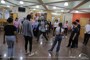 Les participants de l'atelier "Hip Hop" avec M.Ahmed Harissa