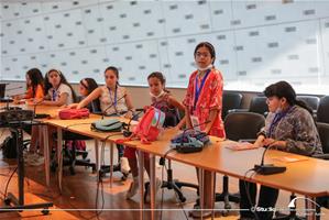 Les participants de l'atelier " Les dix mots de la francophonie"