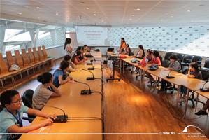 Les participants de l'atelier " Les dix mots de la francophonie"