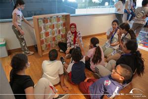 M<sup>lle </sup>Farah AbdelHameed, l'animatrice de l'atelier " Jeu de la caravane 2022 "