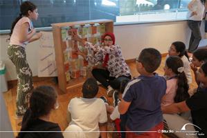 M<sup>lle </sup>Farah Abdelhameed, l'animatrice de l'atelier " Jeu de la caravane 2022 "