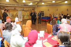 Visite du directeur Dr Ahmed Zayed, directeur de la bibliothèque d'Alexandrie aux étudiants.