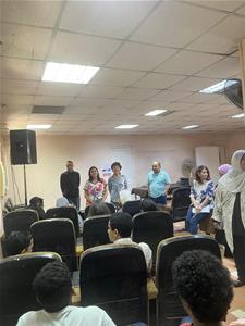 Les participants de la 1<sup>re</sup> journée au Palais Culturel El Akkad à Assouan