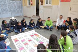 Les participants de l'atelier à l'école Girard