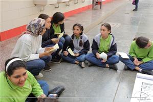 Les participants de l'atelier à l'école Girard