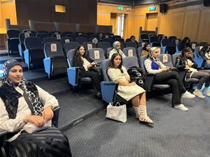 Les lauréates à l'Opéra du Caire lors de la projection des films