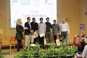 La distribution des certificats du concours « Entreprendre pour apprendre », Collège Saint Marc_1<sup>er</sup> prix