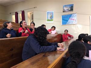 Les participants de l'atelier au collège de la Mère de Dieu