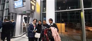 Les lauréates à l'aéroport d'Egypte