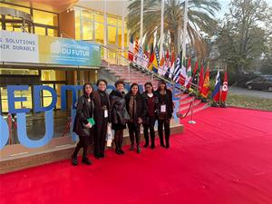 Les lauréates lors du colloque "Méditerranée du futur" à Marseille