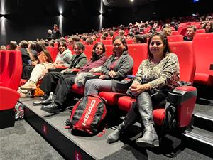 Les lauréates lors de la projection des films