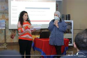 Fadwa Issa et<sup> </sup>Heba Elghetany, animatrices de l'atelier