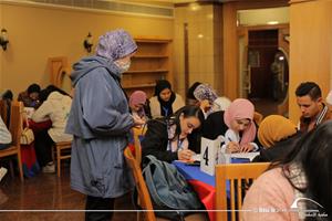 Les participants de l'atelier avec Heba Elghetany, l'animatrice de l'atelier