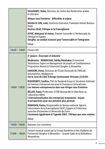 Le programme du colloque