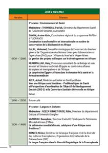 Le programme du colloque